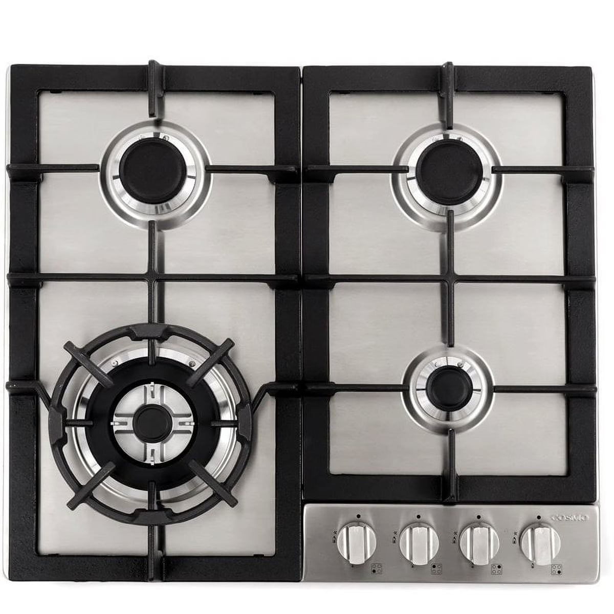 24 in. Stainless Steel Drop-In Gas Cooktop with 4 Burners P890519