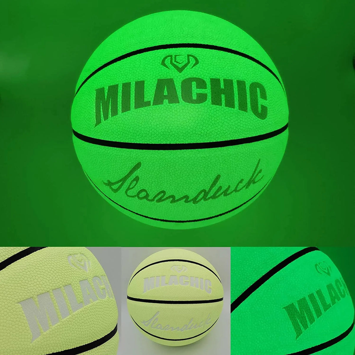 Glow in The Dark Leather Basketball Size 5 / 6 / 7 F35501