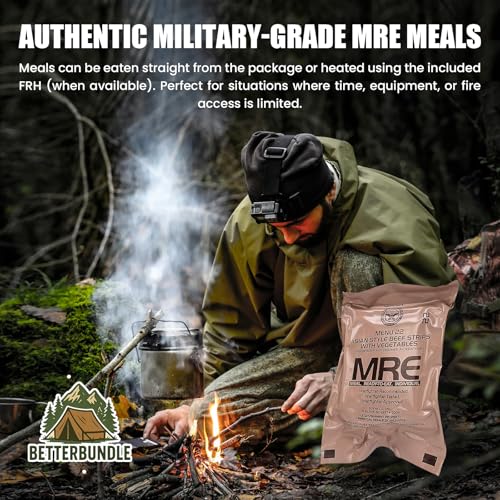 24 Pack MRE Meals Ready to Eat Variety Pack with Flameless Heater L2920