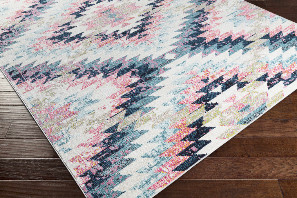 Blue Black Gray Area Rug X15196
