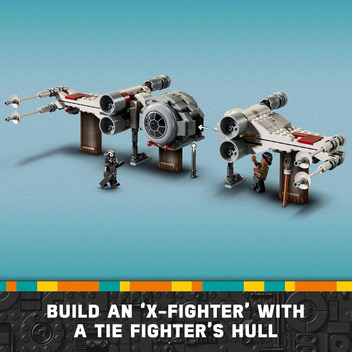 TIE Fighter & X-Wing Building Set with 4 Minifigures Y5941