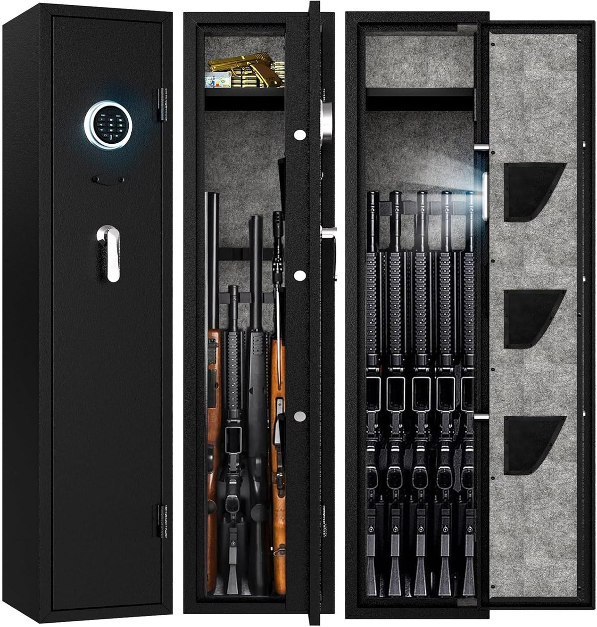 4-5 Rifle Gun Safe with Digital Keypad and LED Light J251669
