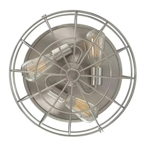 3 - Light 15x22 Caged Dome Flush Mount D789