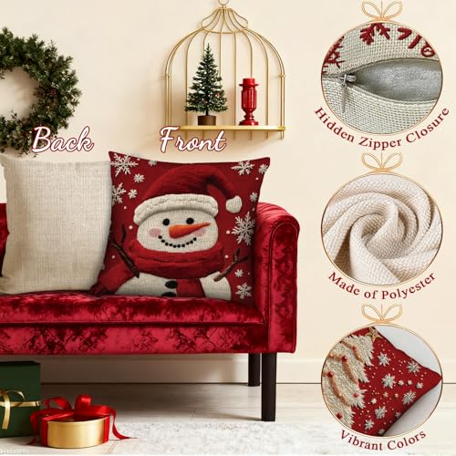 Christmas Throw Pillow Covers 18X18 Set of 4 L830166