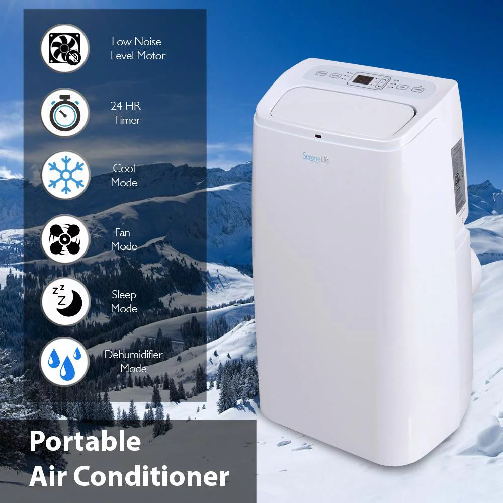 Portable Air Conditioner with Built-in Dehumidifier & Fan Modes, 12,000 BTU D965