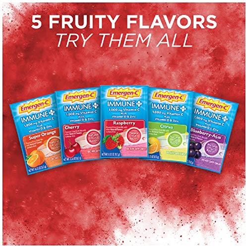 Raspberry Flavor Vitamin C Powder Supplement - 10 Count Y365553