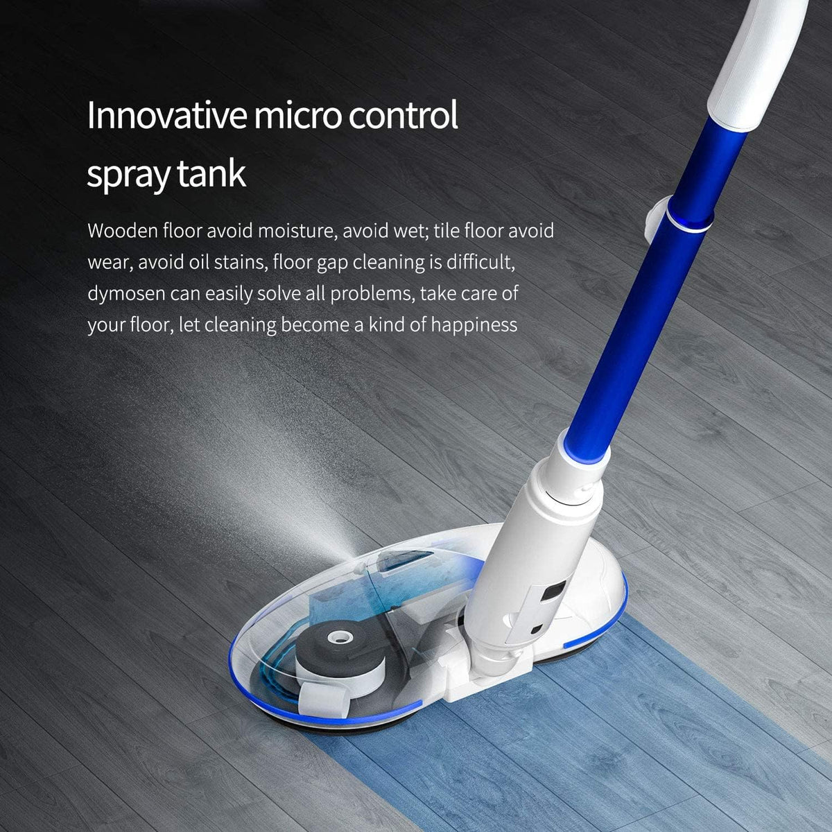Cordless Electric Spin Mop with LED Headlights Z6704