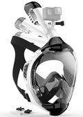 Full Face Snorkel Mask with Dry Top Breathing System and Detachable Camera Mount O4079