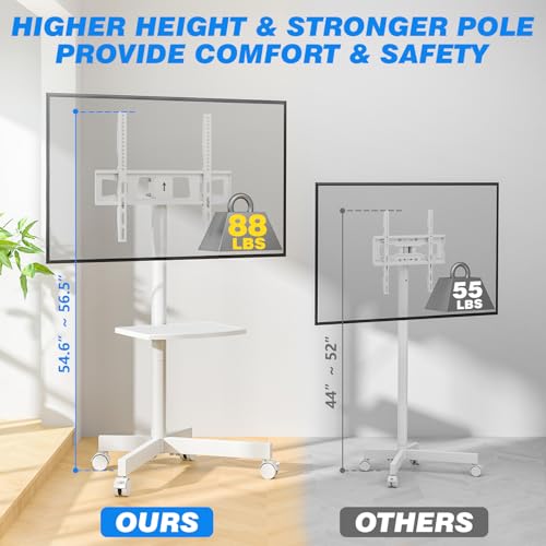 Rolling TV Stand with Shelf for 23-65 inch TVs O210