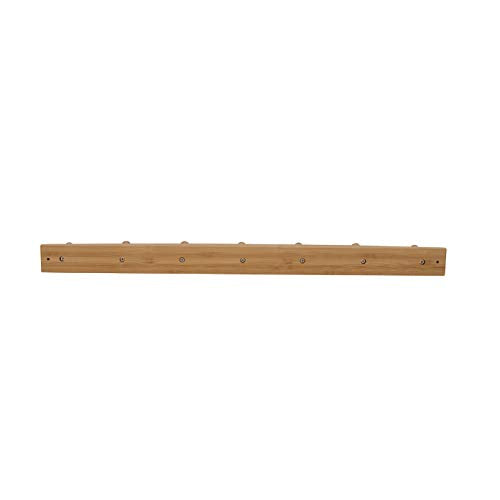 7-Hook Bamboo Wall-Mounted Hat Organizer & Coat Hanger G735894