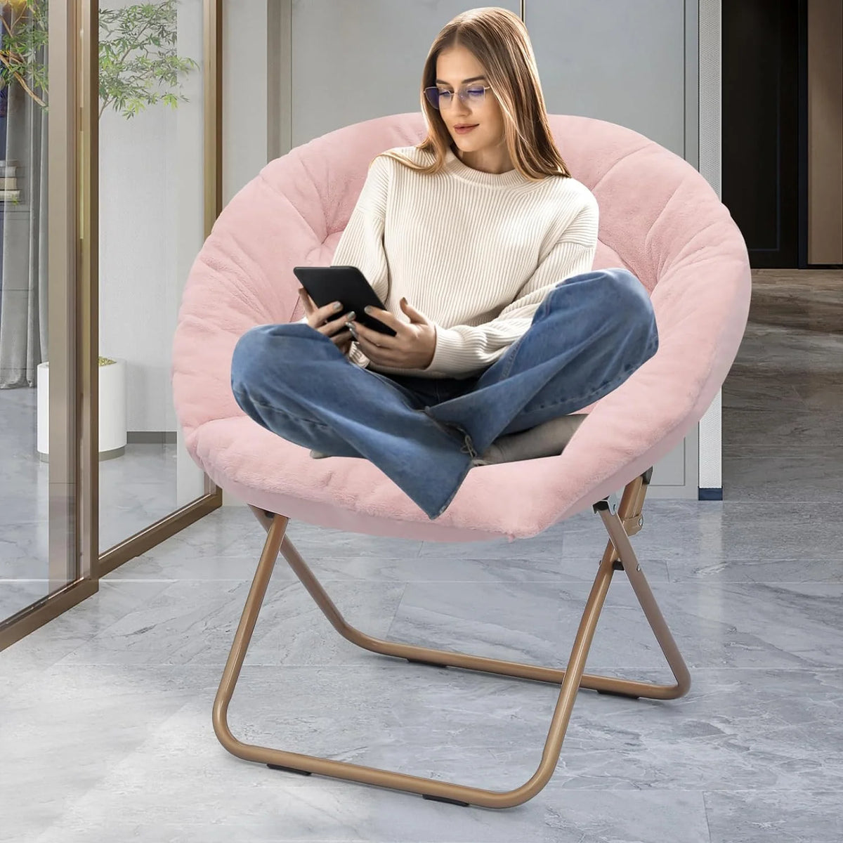 Oversized Foldable Saucer Chair X359205