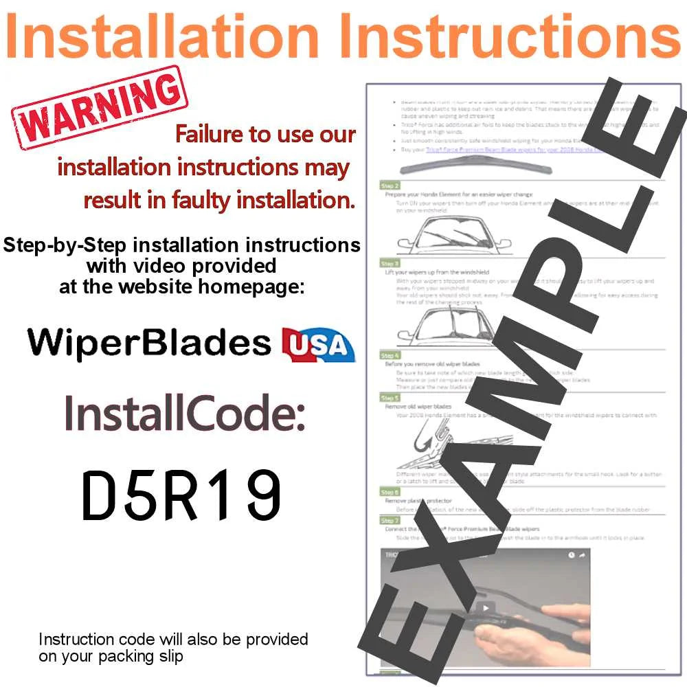 Beam Blade Wipers Set of 3 with Rear Wiper V31103