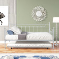 Twin Size Light Gray Metal Daybed with Trundle I52547