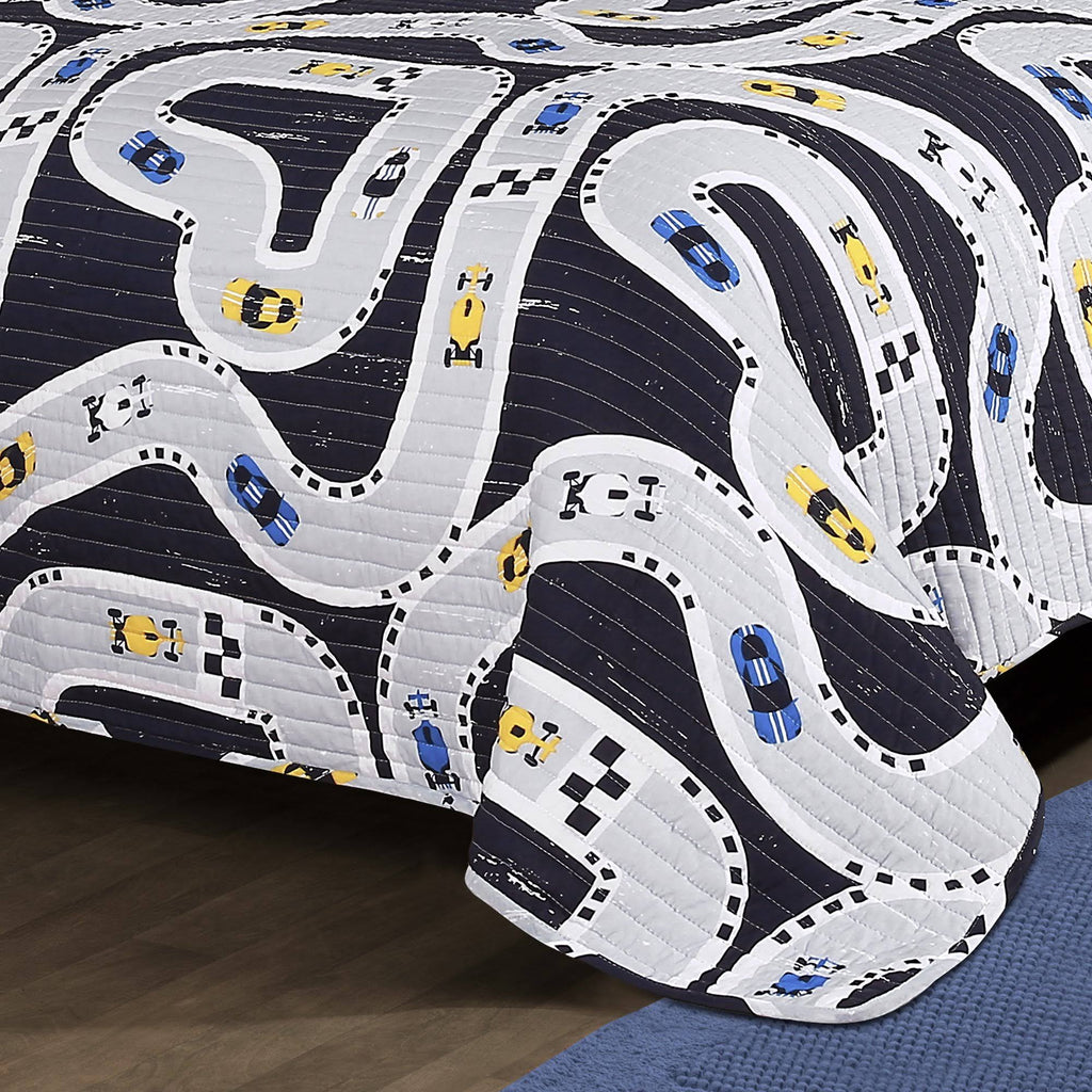 Navy Quilt Set Twin B2508