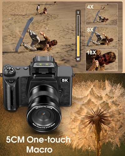 80MP Digital Camera with 4.0" Touch Screen, 18X Digital Zoom, 32GB Card N875453