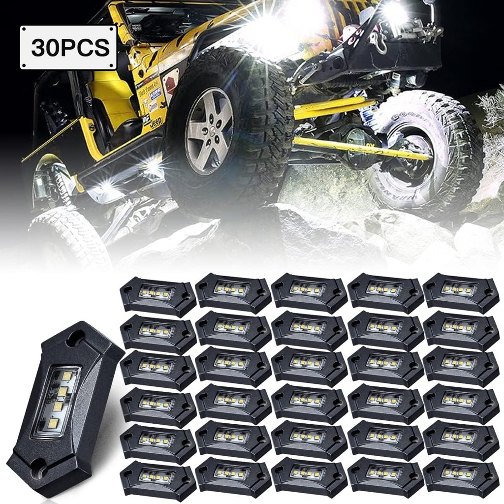 White 8Pods IP68 Waterproof LED Rock Lights T461778