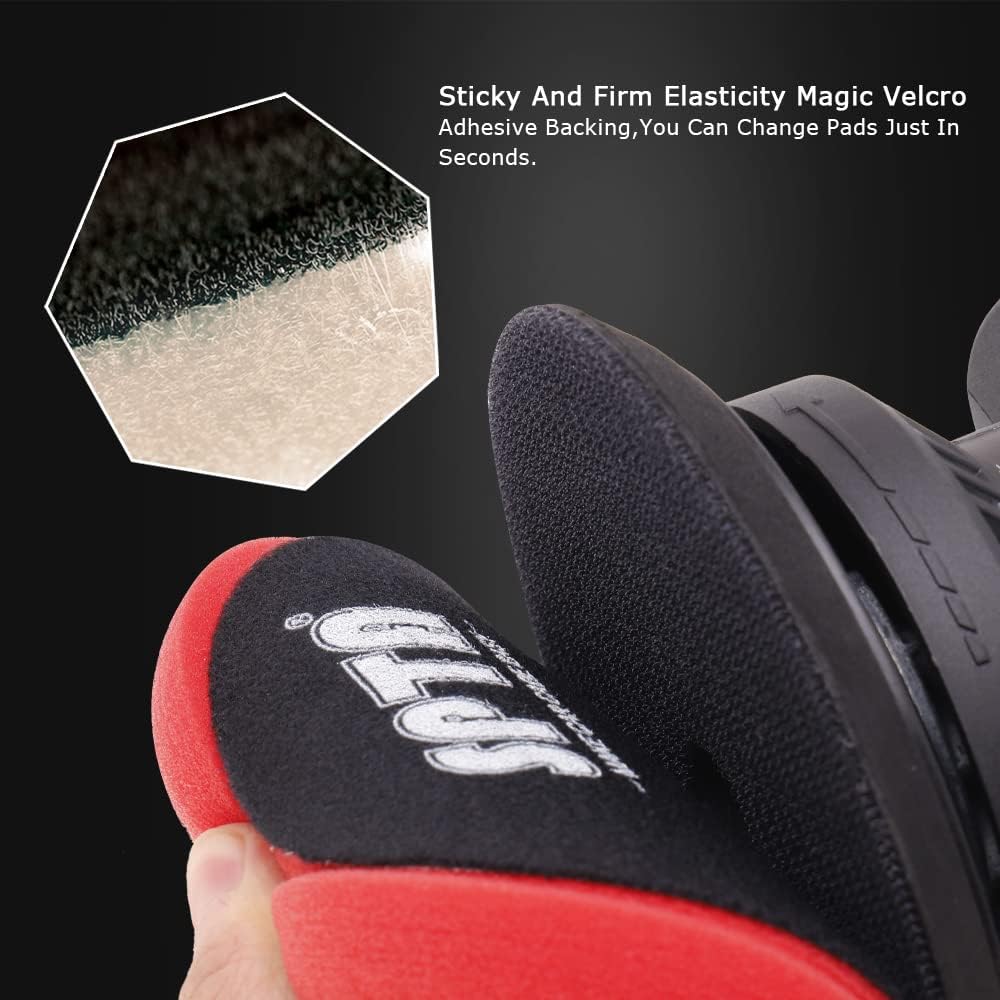 Cordless Car Buffer Polisher with 2Pcs 12V Lithium Rechargeable Battery Brushless Polisher Q18231