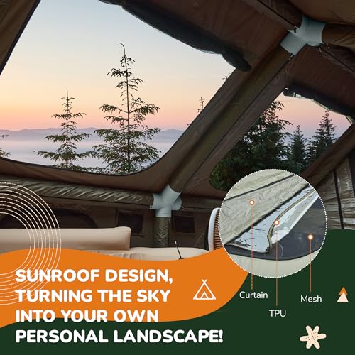 Inflatable Camping Tent with TPU Skylight U507