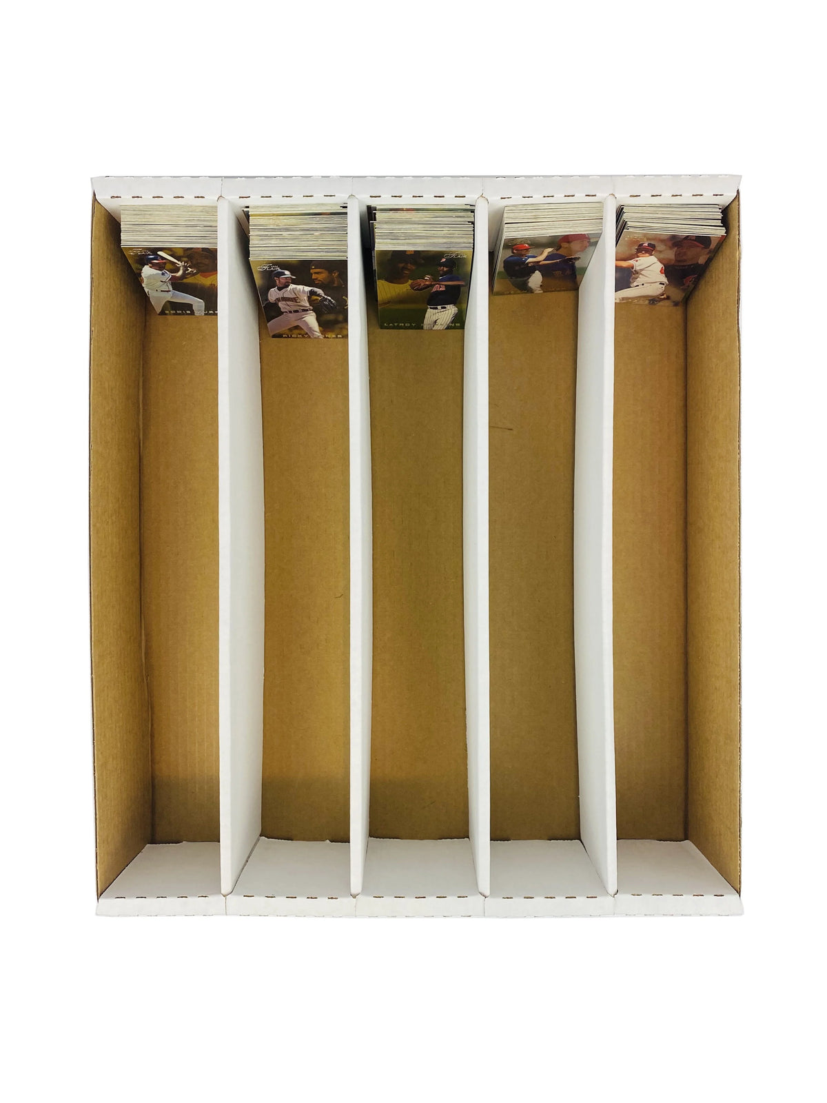 25 - 5000ct 5-Row Cardboard Trading Card Storage Boxes T675