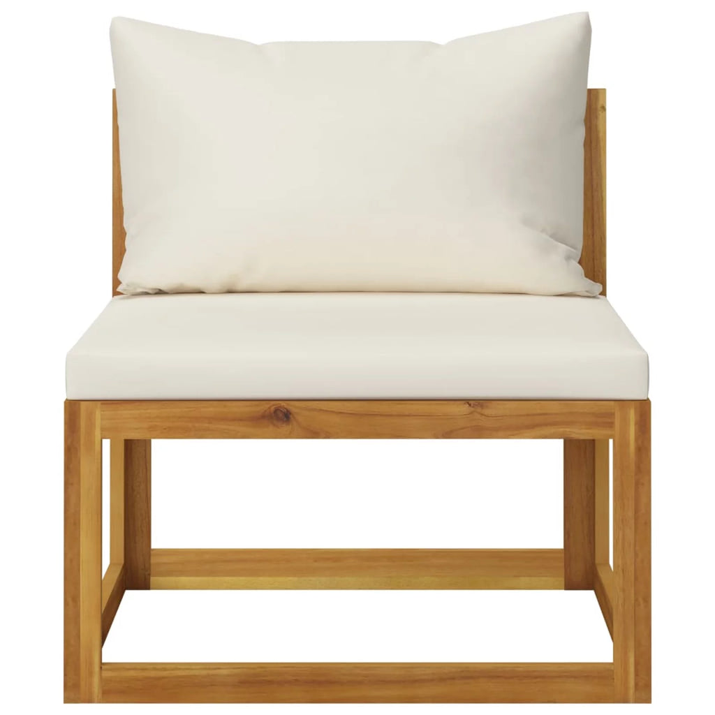 2 Piece Acacia Wood Patio Sofa Set with Cushion H14591