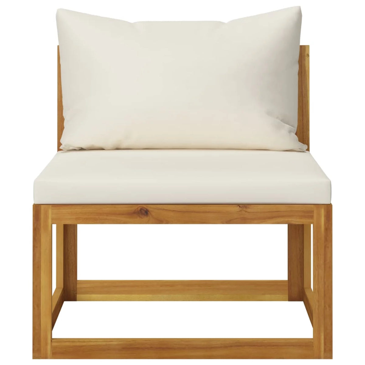 2 Piece Acacia Wood Patio Sofa Set with Cushion H14591