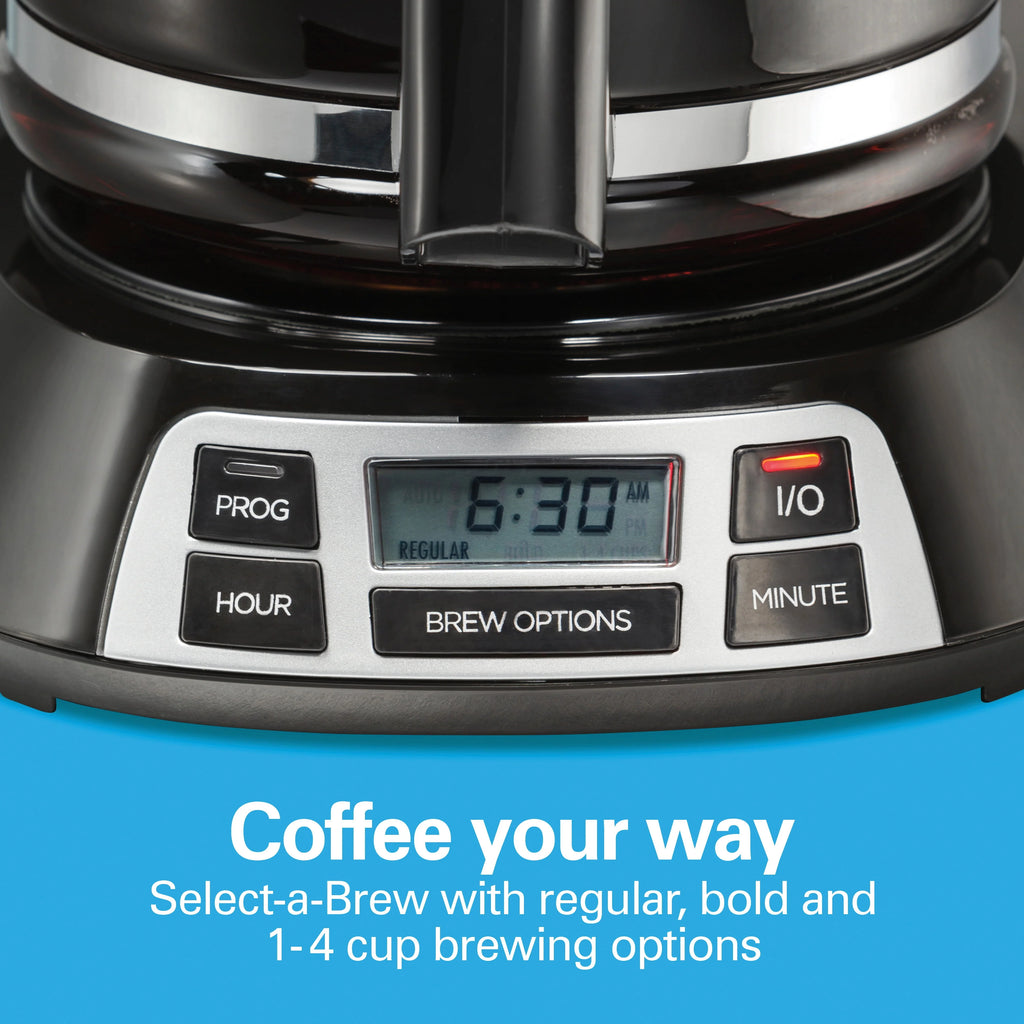 Programmable Coffee Maker, 12 Cups, Stainless Steel L65596