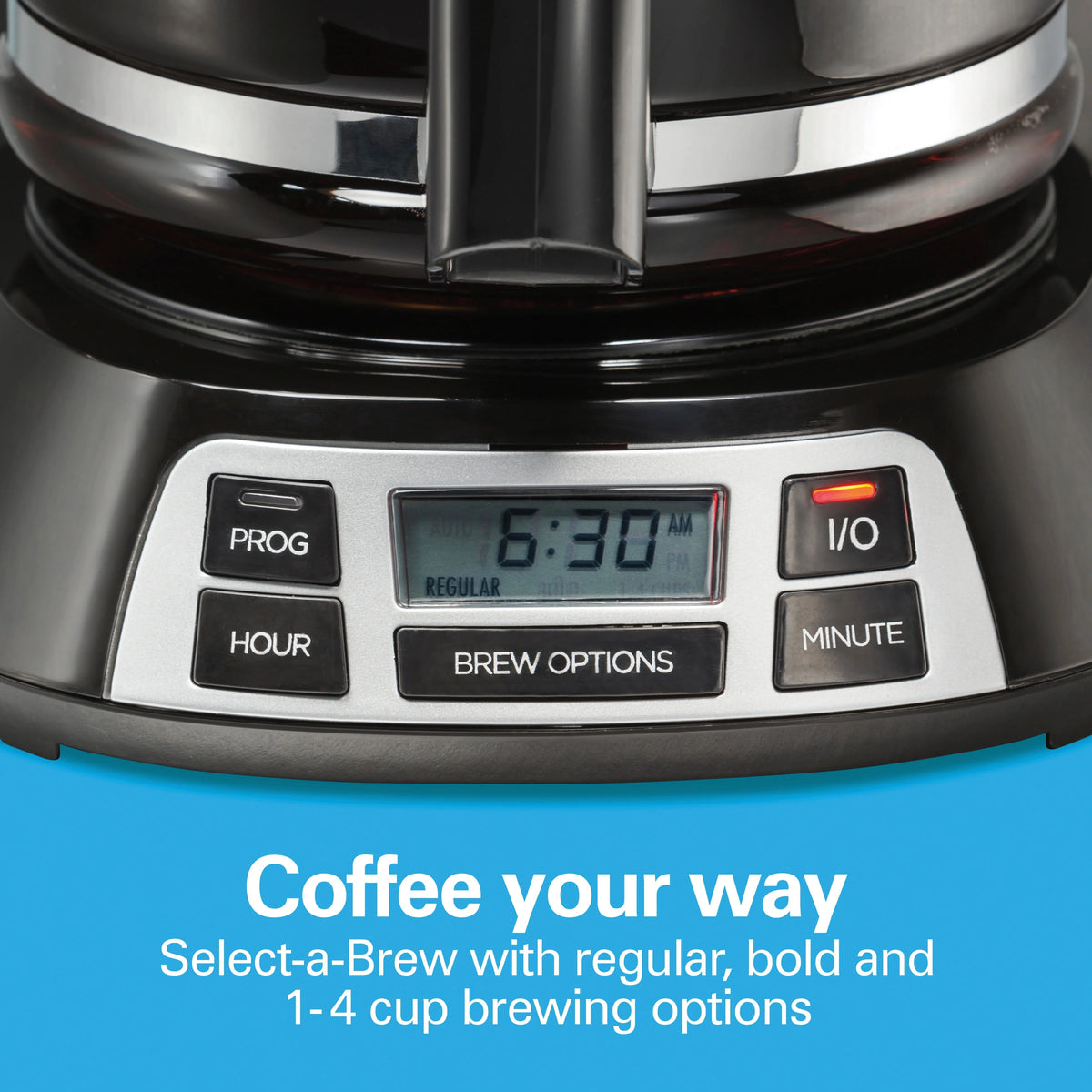 Programmable Coffee Maker, 12 Cups, Stainless Steel L65596