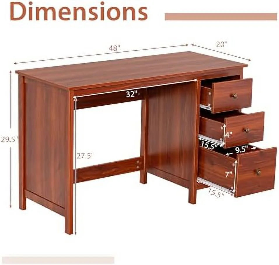 Black Desk with Drawers I947