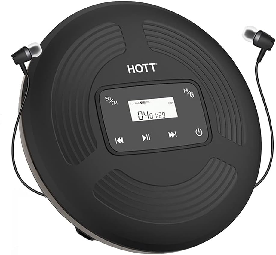 Portable CD Player with Bluetooth 5.0 and FM Transmitter C96884