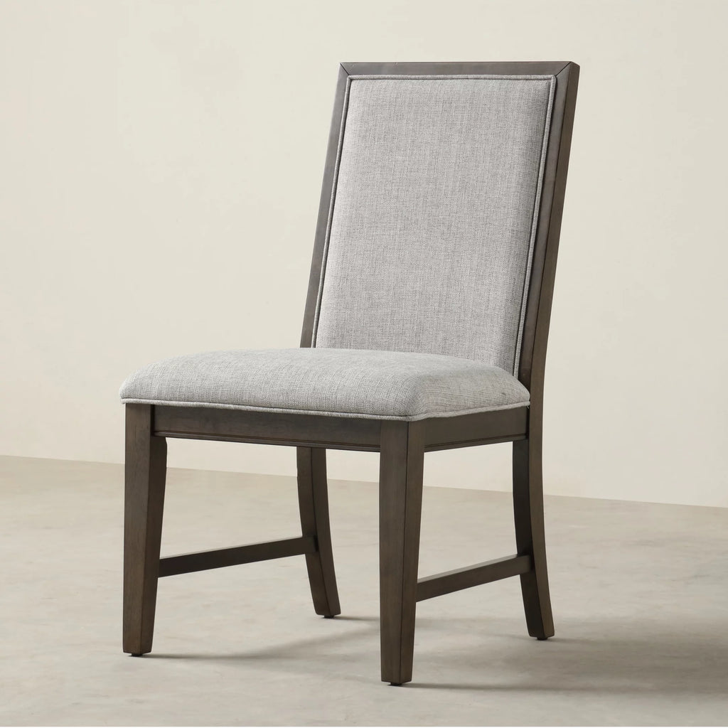 Gray Wood Dining Room Set Table with 4 Side Chairs X816