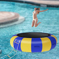 Blue & Yellow 10FT Inflatable Water Trampoline with 4-Step Ladder C576