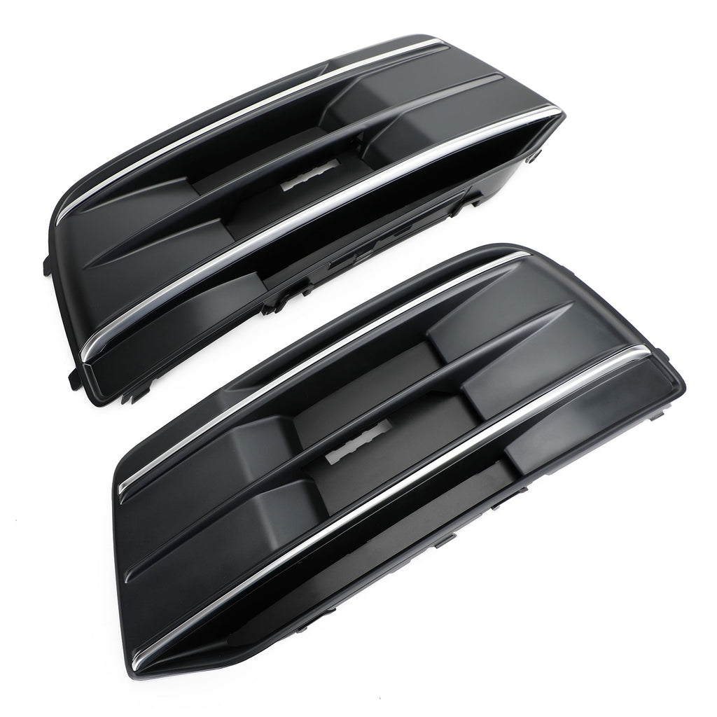 Front Bumper Cover Grille Bezel Insert for Audi Q5 2018-2022 Black/Chrome I499