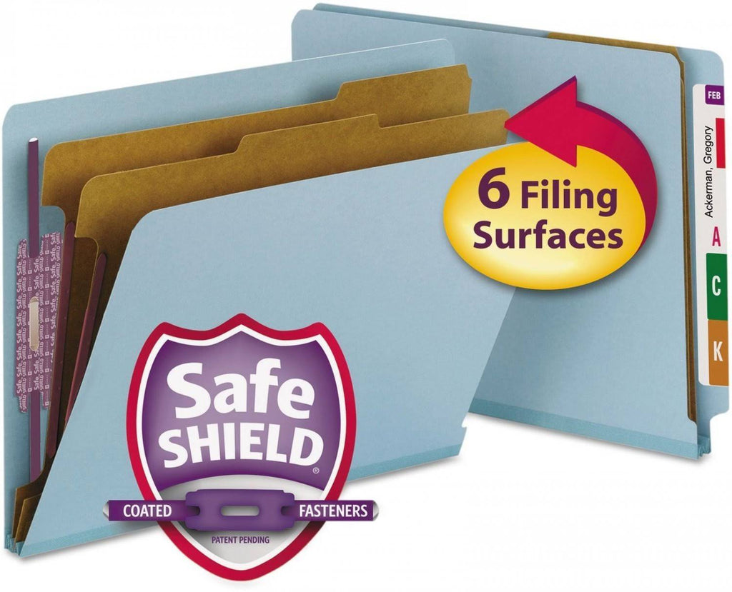 Dark Blue Letter 6-Section Pressboard Classification Folders S771