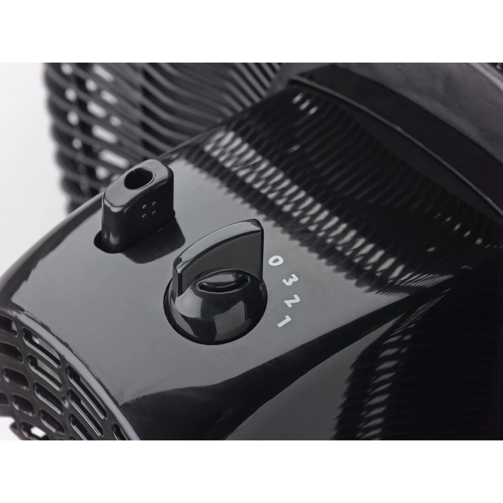 16 Oscillating Adjustable Pedestal Fan with 3-Speeds, Black Q2981