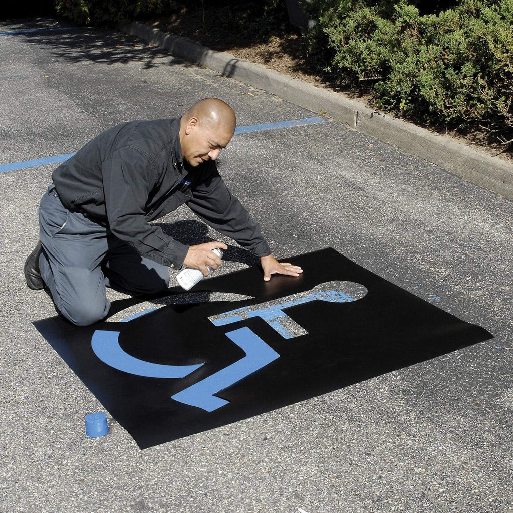 Handicapped Symbol Parking Lot Stencil, Pack of 2 C46467