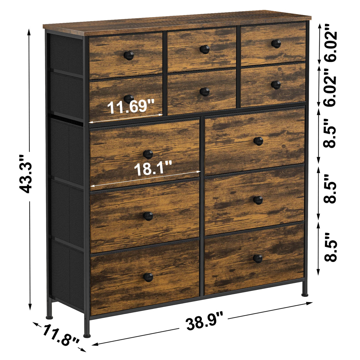 12 Drawer Fabric Storage Dresser C28846