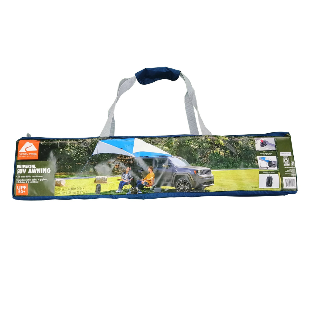 SUV Awning, Gray, 2 Steel Poles W6184