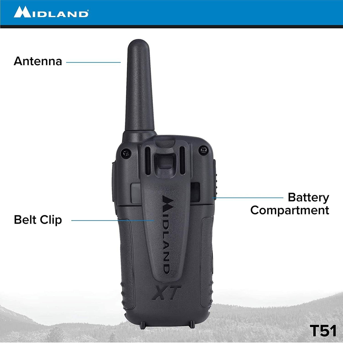 22 Channel FRS Walkie Talkie Two-Way Radio Orange/Black Pack of 6 C227