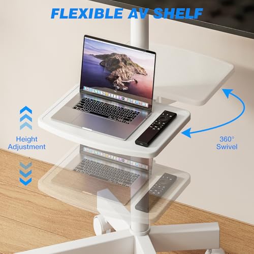 Rolling TV Stand with Shelf for 23-65 inch TVs O210