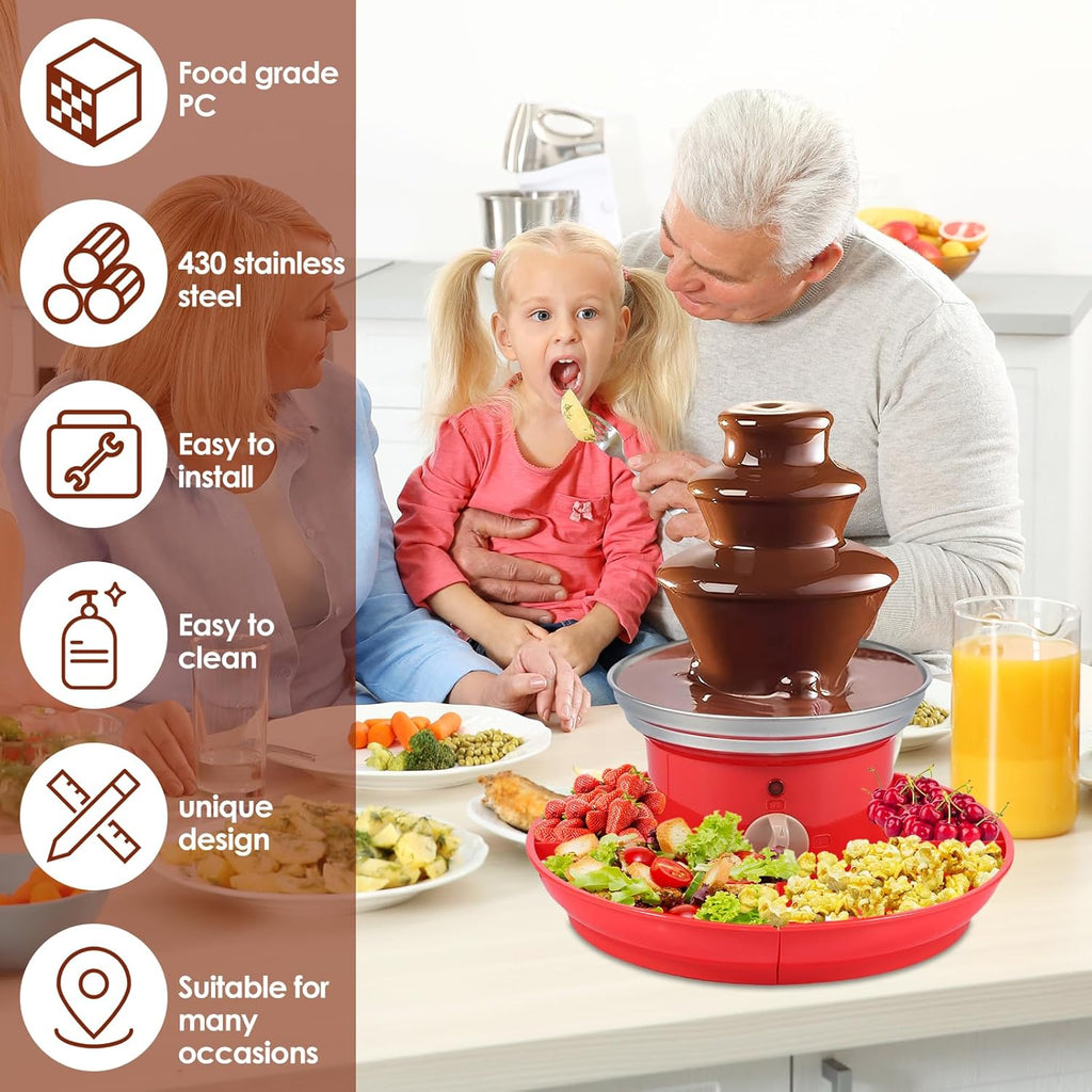 17oz Electric Chocolate Fountain Machine with Removal Serving Tray I329683