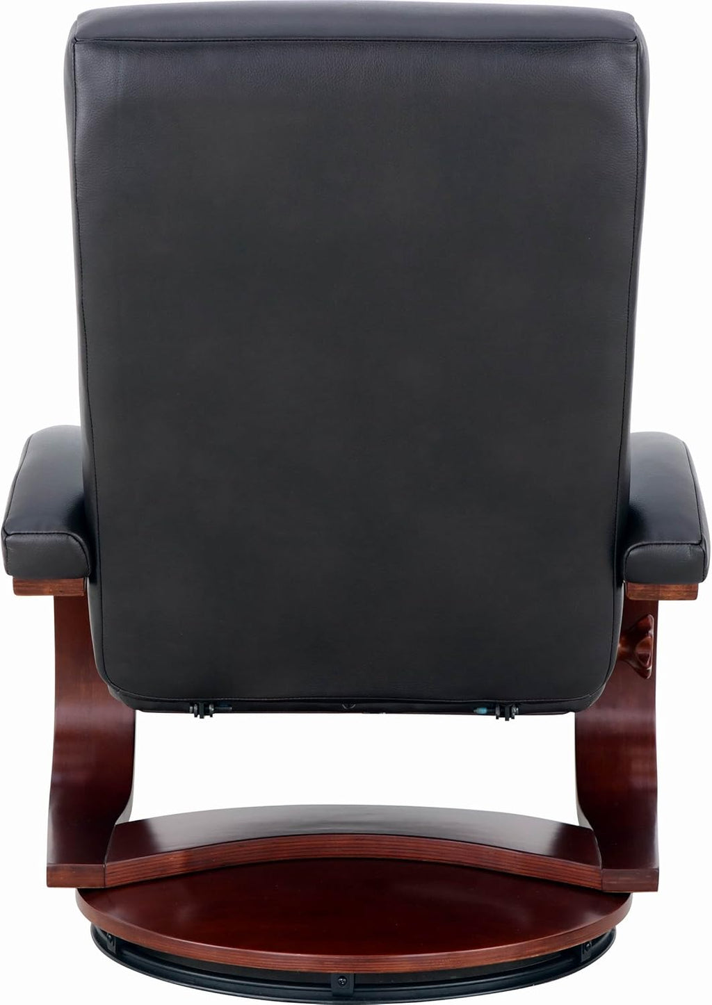 Black Top Grain Leather Recliner and Ottoman K6674