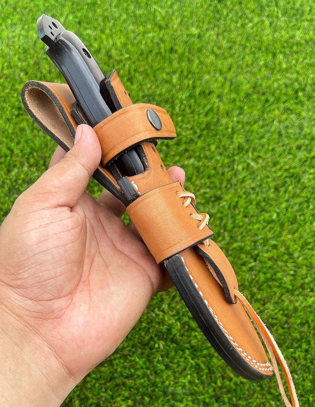 1095 Carbon Steel Bushcraft Knife with Sheath V9649