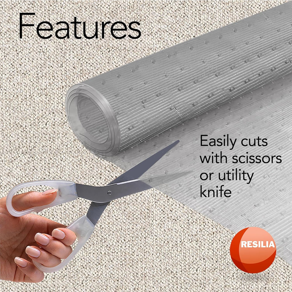 Clear Vinyl Plastic Floor Runner, 27 Inches Wide x 12 Feet Long N1591