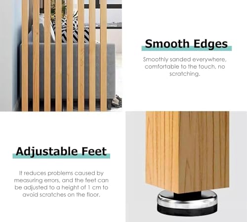 Wood Grain Screen Partition Post Aluminum Alloy N423