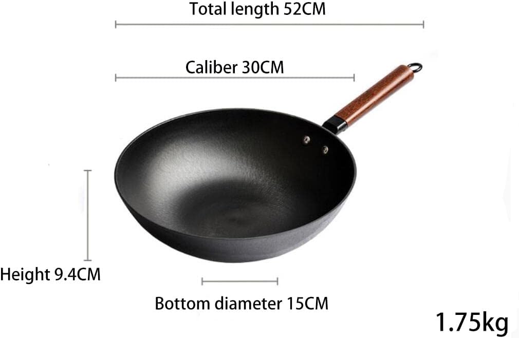 Cast Iron Wok with Glass Lid 32cm U3224