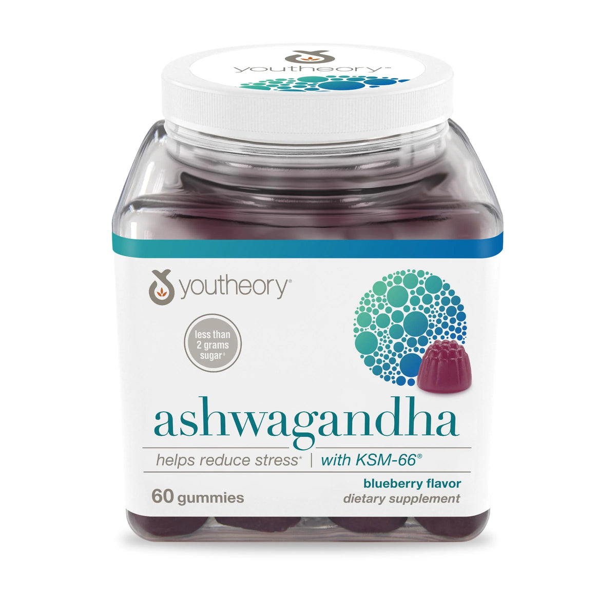 Ashwagandha Gummies Blueberry Flavor 60 Count Q624