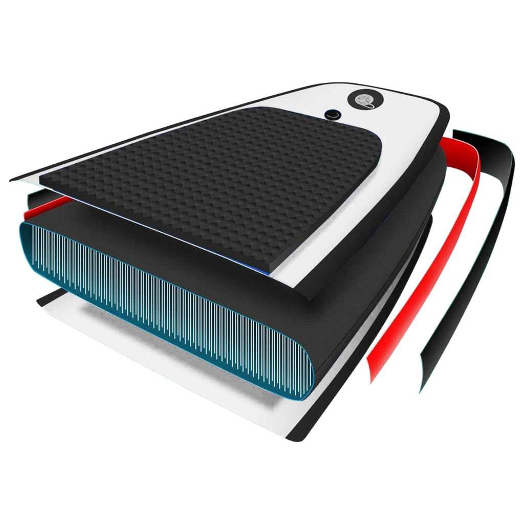 Inflatable Paddleboard Set Black and White M244682