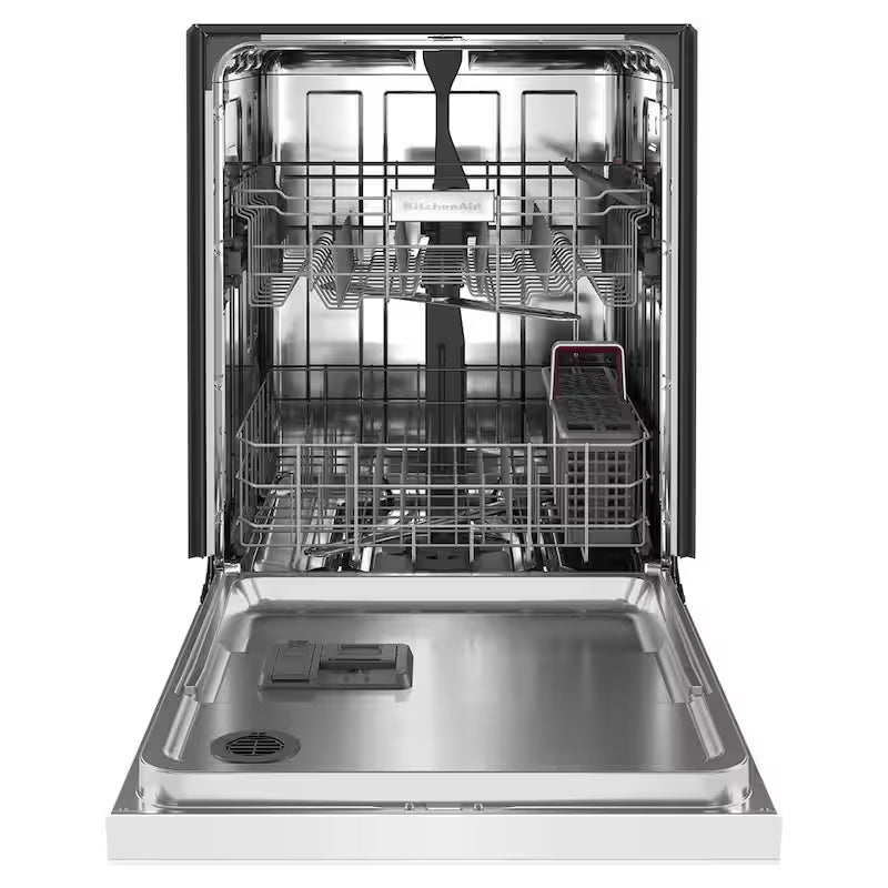 White Front Control Dishwasher with Stainless Steel Tub J325521