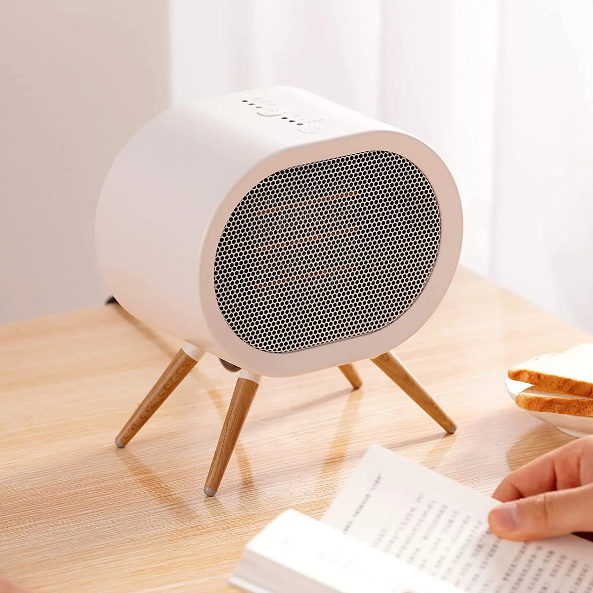 1000W PTC Ceramic Electric Space Heater White N418