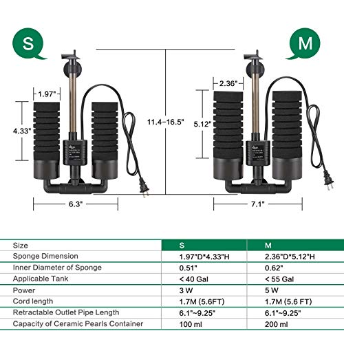 3W/5W Submersible Foam Sponge Filter U20712